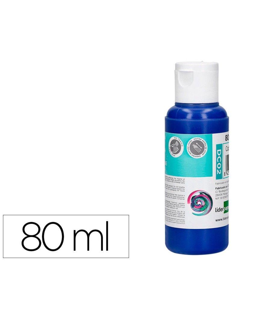 Pintura acrílica liderpapel bote de 80 ml azul ultramar