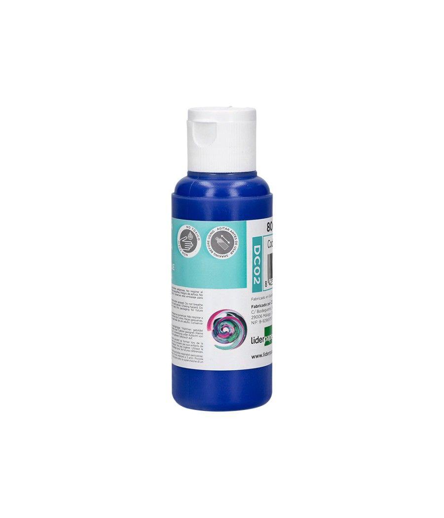 Pintura acrílica liderpapel bote de 80 ml azul ultramar