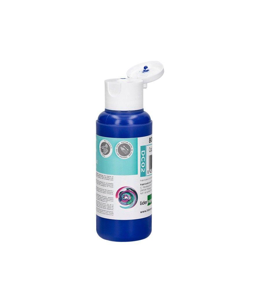 Pintura acrílica liderpapel bote de 80 ml azul ultramar