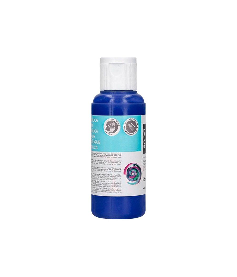 Pintura acrílica liderpapel bote de 80 ml azul ultramar