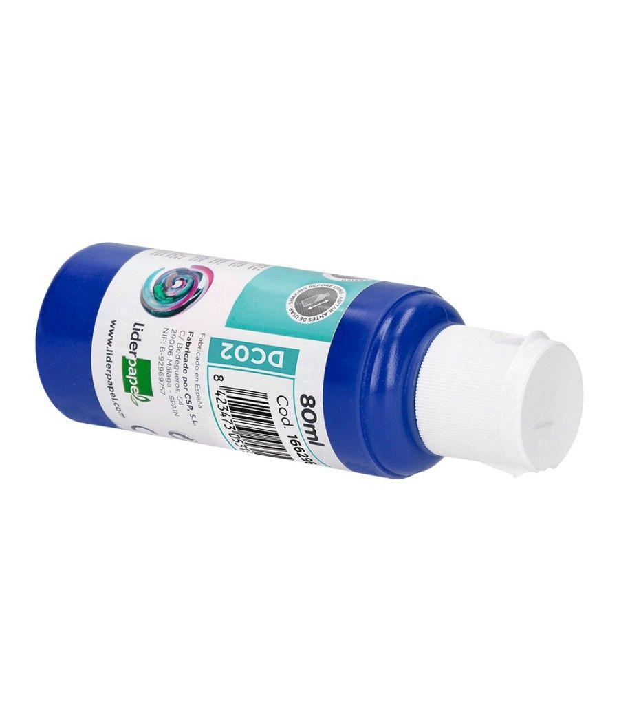 Pintura acrílica liderpapel bote de 80 ml azul ultramar