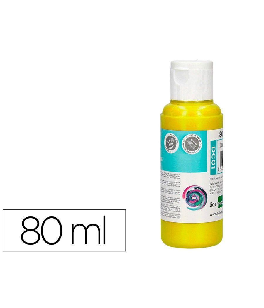 Pintura acrílica liderpapel bote de 80 ml amarillo