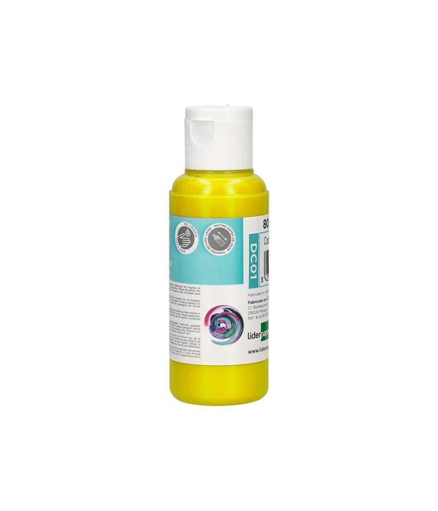 Pintura acrílica liderpapel bote de 80 ml amarillo