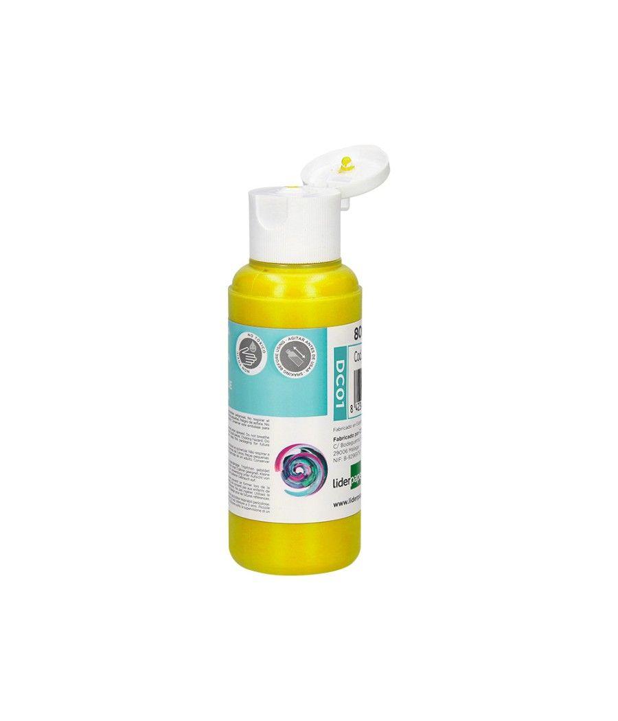 Pintura acrílica liderpapel bote de 80 ml amarillo