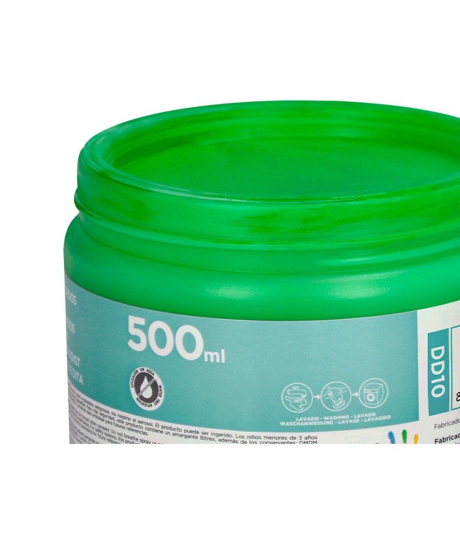 Pintura dedos liderpapel tarrina de 500 ml verde