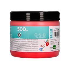 Pintura dedos liderpapel tarrina de 500 ml rojo