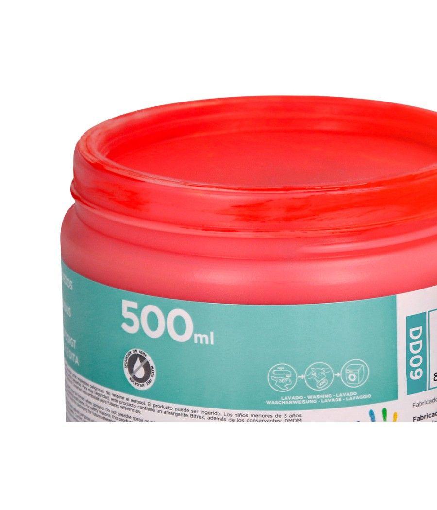 Pintura dedos liderpapel tarrina de 500 ml rojo