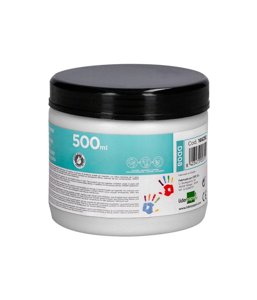 Pintura dedos liderpapel tarrina de 500 ml blanco