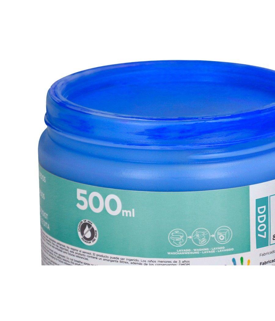 Pintura dedos liderpapel tarrina de 500 ml azul