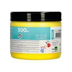 Pintura dedos liderpapel tarrina de 500 ml amarillo