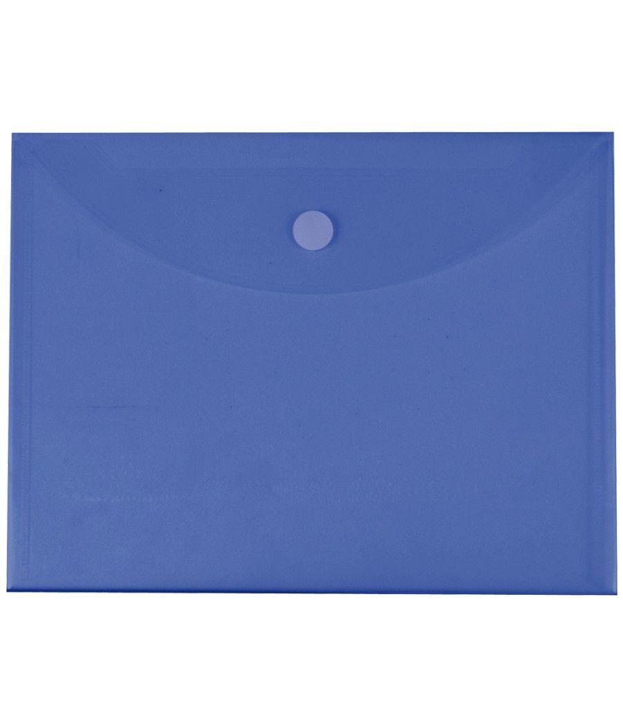 Carpeta liderpapel dossier a4 cierre de velcro azul pack 12 unidades