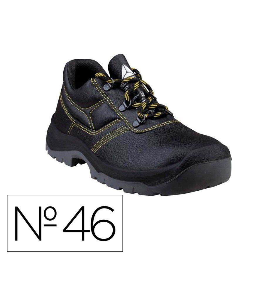 Zapatos de seguridad deltaplus piel crupon pigmentada suela pu bi densidad color negro talla 46