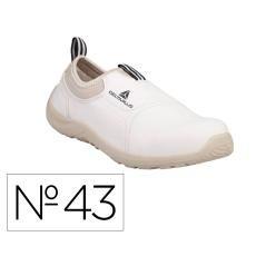 Zapatos de seguridad deltaplus microfibra pu suela pu mono-densidad color blanco talla 43