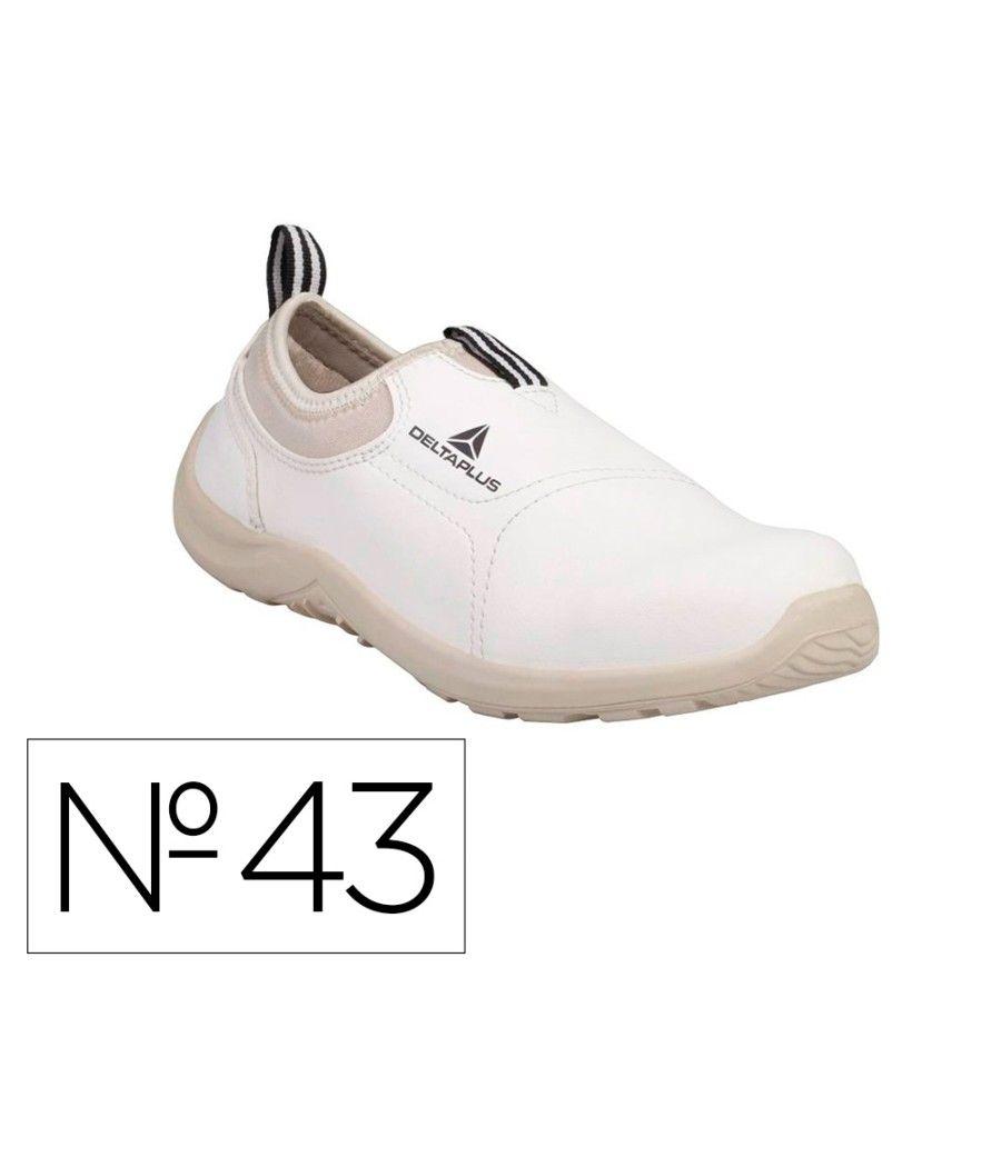 Zapatos de seguridad deltaplus microfibra pu suela pu mono-densidad color blanco talla 43