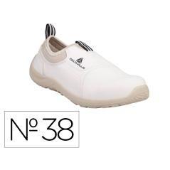 Zapatos de seguridad deltaplus microfibra pu suela pu mono-densidad color blanco talla 38