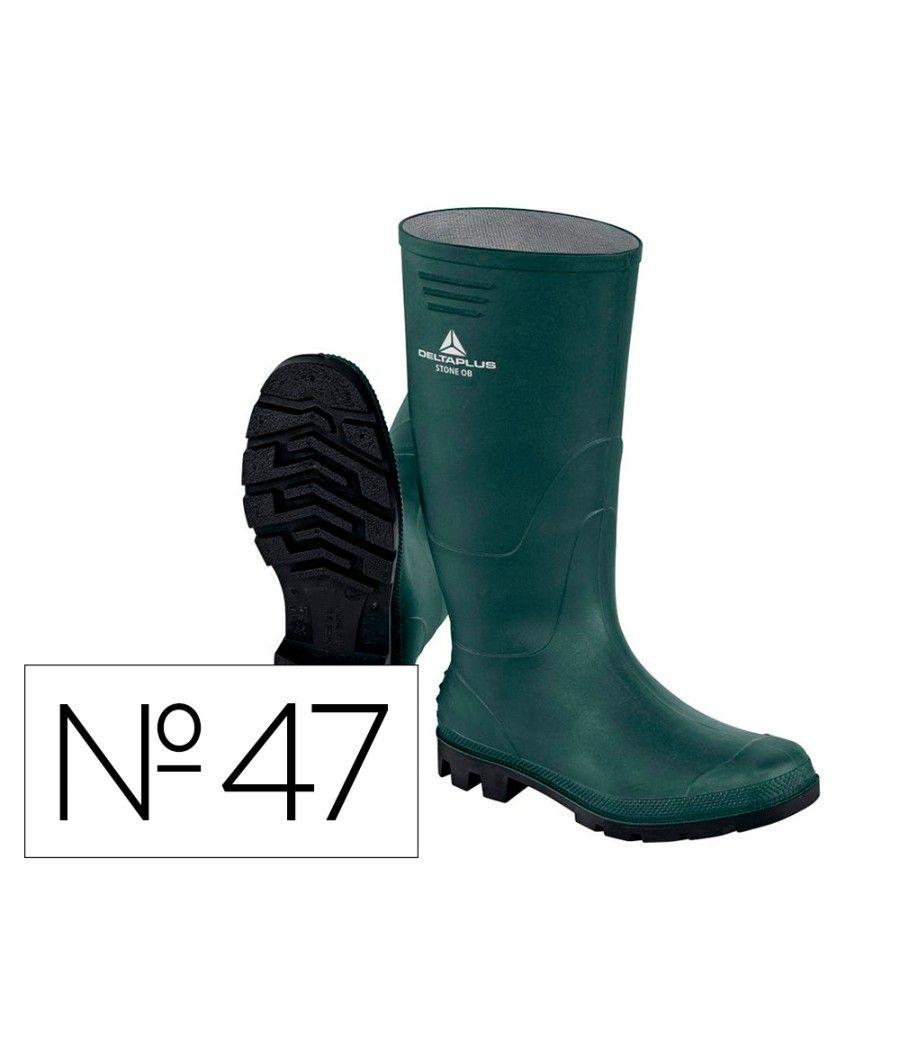 Botas deltaplus de seguridad stone pvc verde suela de tacos talla 47