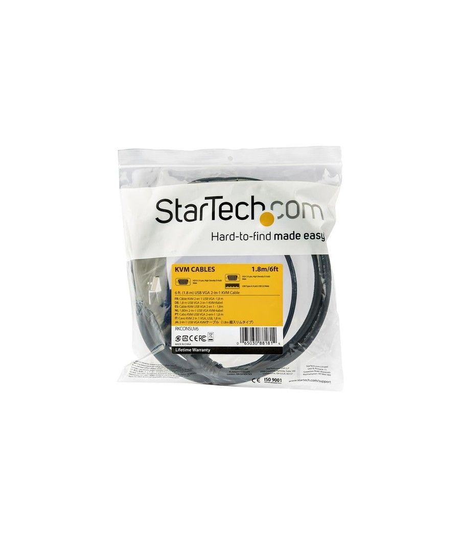 StarTech.com Cable KVM USB de 3 m para Consola de Montaje en Armario Rack - Imagen 5