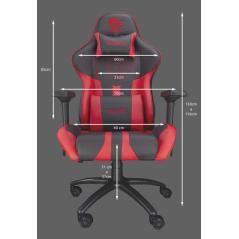 Talius - silla gaming viper - 4d - negro/rojo