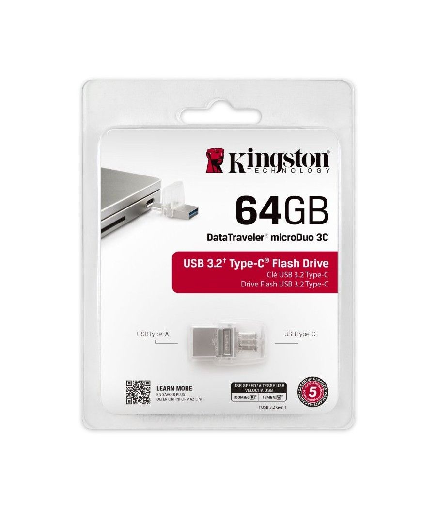 Kingston datatraveler microduo 3c 64gb usb3.2