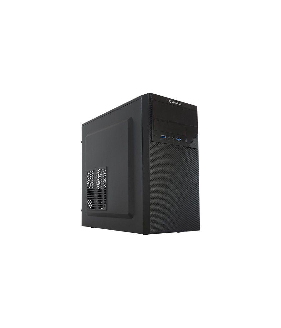 Caja microatx unykach aero c20 - fa 500w - 2 x usb 3.0, audio y microfono frontal - color negro - 420x235x440 mm