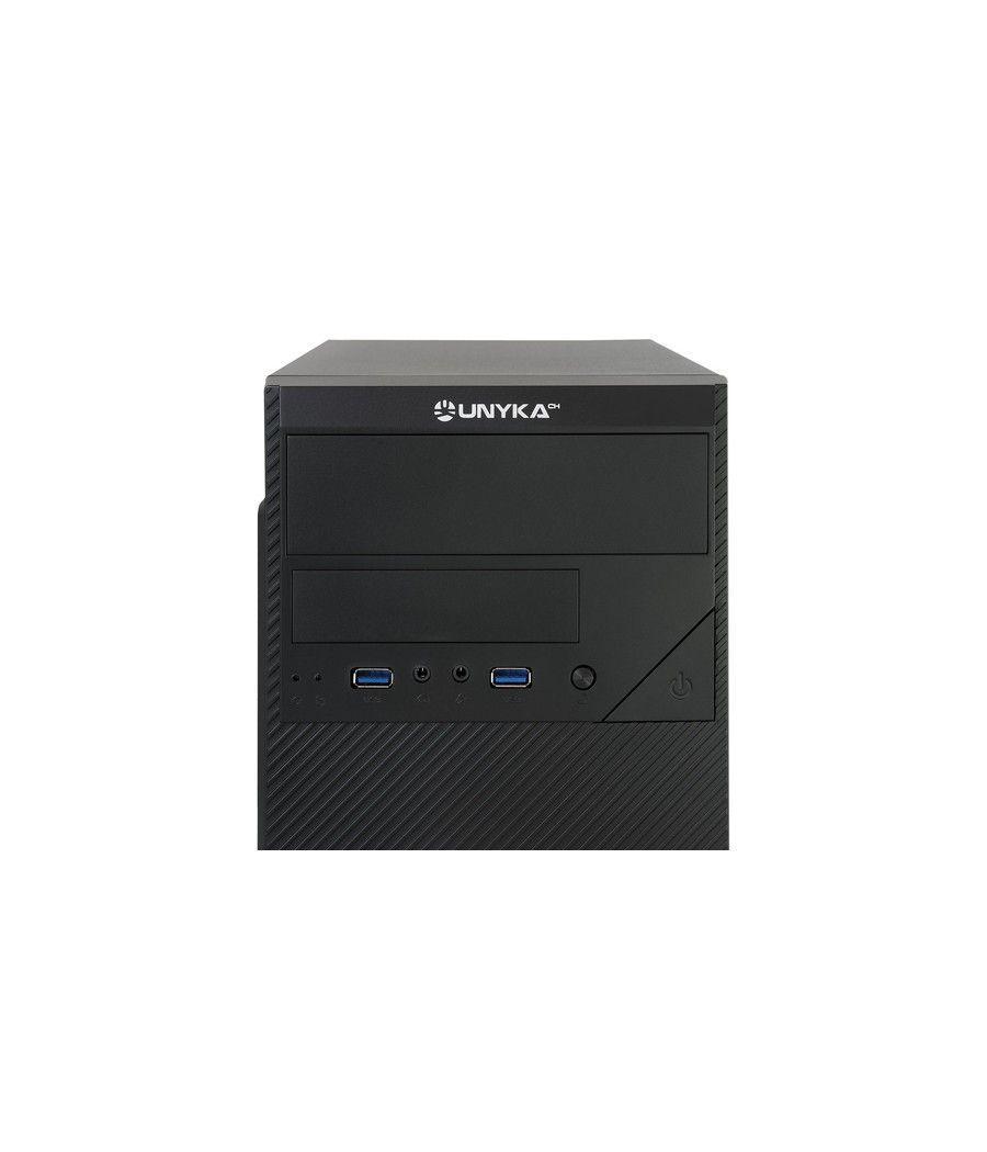 Caja microatx unykach aero c20 - fa 500w - 2 x usb 3.0, audio y microfono frontal - color negro - 420x235x440 mm