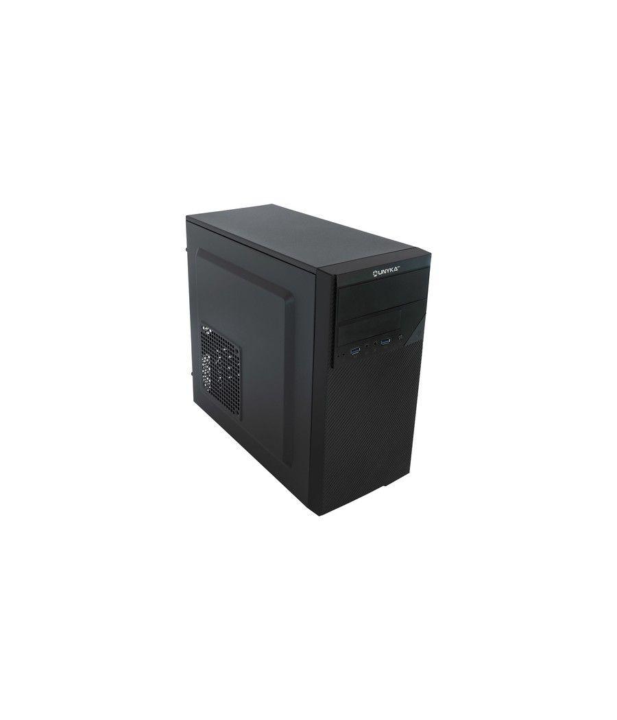 Caja microatx unykach aero c20 - fa 500w - 2 x usb 3.0, audio y microfono frontal - color negro - 420x235x440 mm