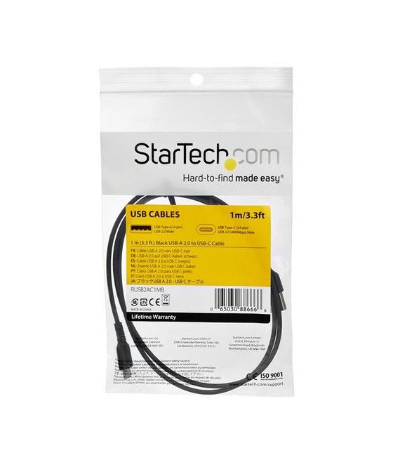StarTech.com Cable de 1m USB-C - Negro - Imagen 4