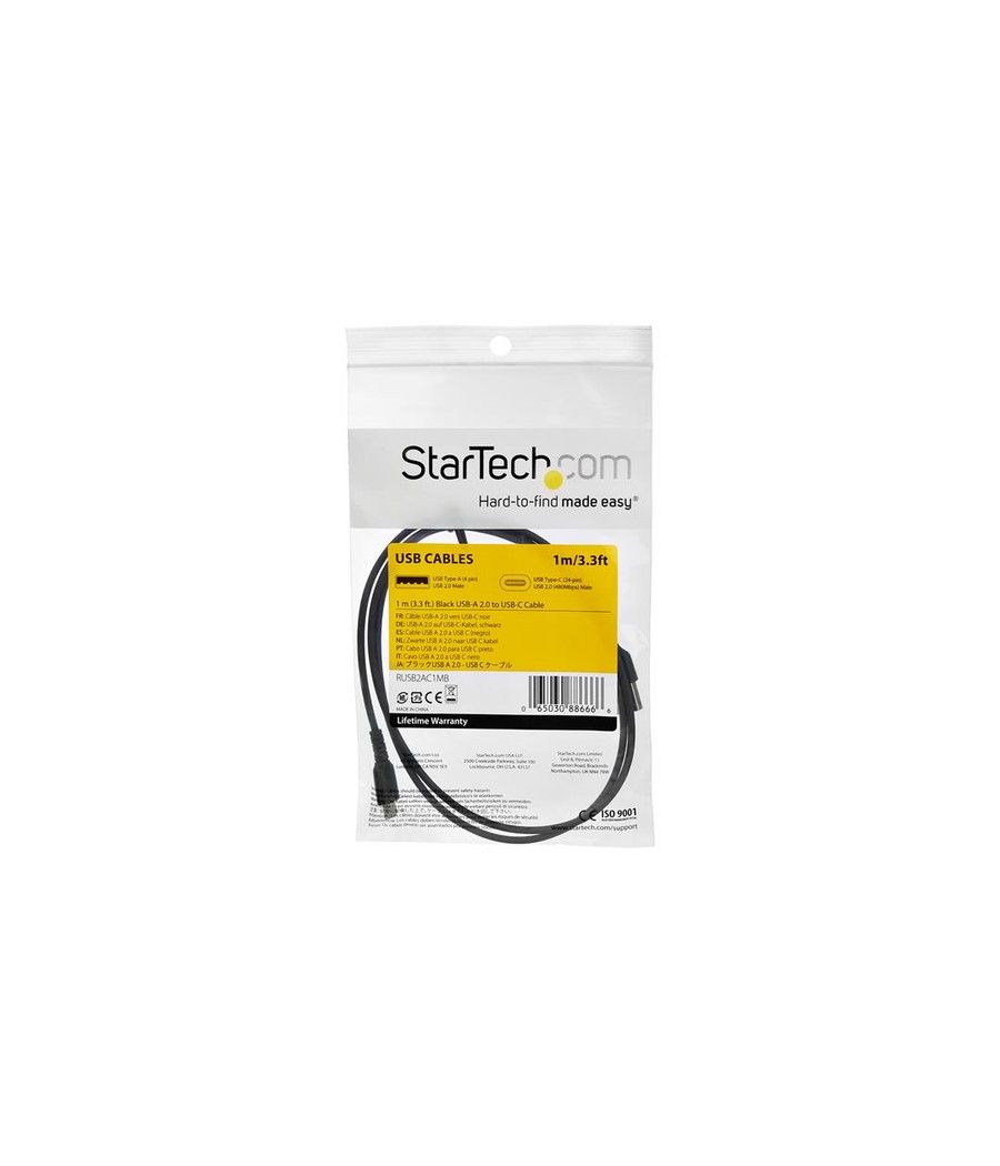 StarTech.com Cable de 1m USB-C - Negro - Imagen 4
