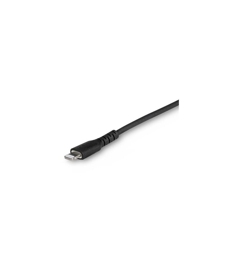 StarTech.com Cable Resistente USB-C a Lightning de 1 m Negro - Cable de Sincronización y Carga USB Tipo C a Lightning con Fibra 