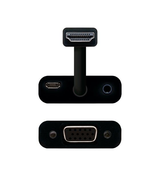 Nanocable CONVERSOR HDMI A SVGA+AUDIO, HDMI/M-SVGA/H+3.5/H, NEGRO, 10 CM+1.0 M - Imagen 2