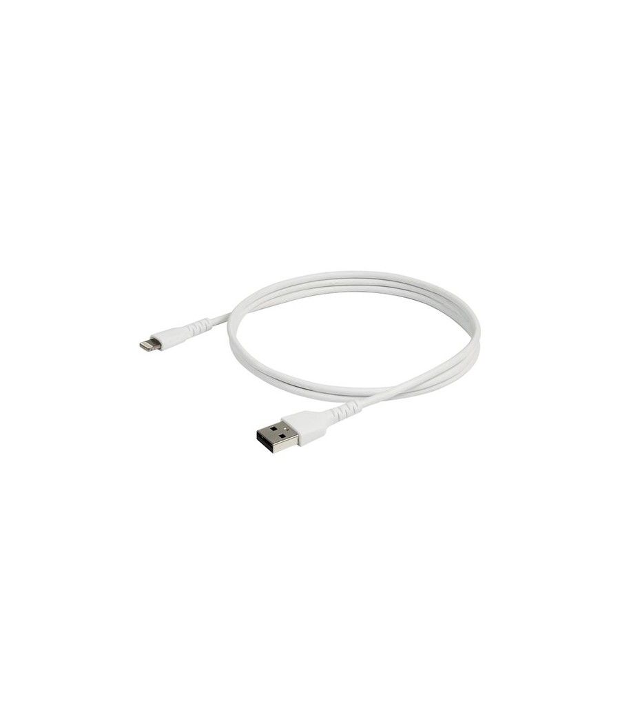 StarTech.com Cable Resistente USB-A a Lightning de 1 m Blanco - Cable de Alimentación y Sincronización USB Tipo A a Lightning co