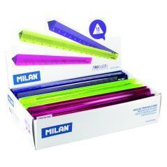 Milan regla triangular 15cm colores caja -60u-