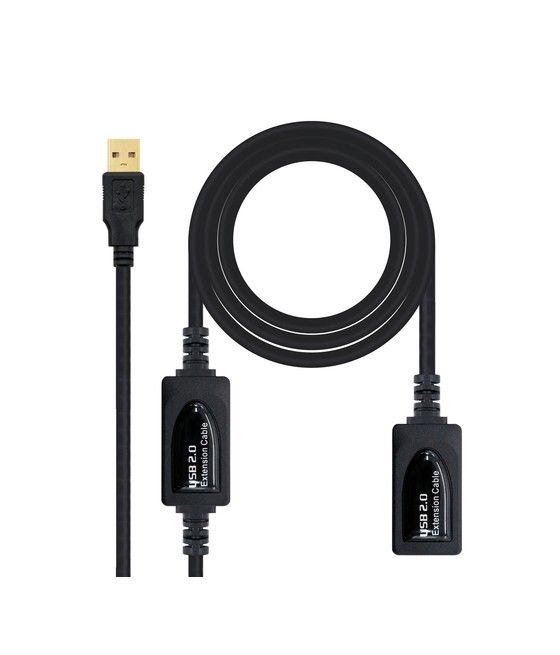 Nanocable 10.01.0213 cable USB 15 m USB 2.0 USB A Negro - Imagen 1