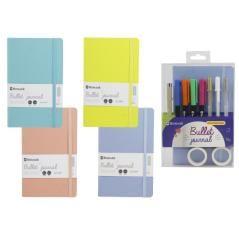 Set libreta bullet soft + rotuladores pincel y boligrafoos bismark ingraf 330619