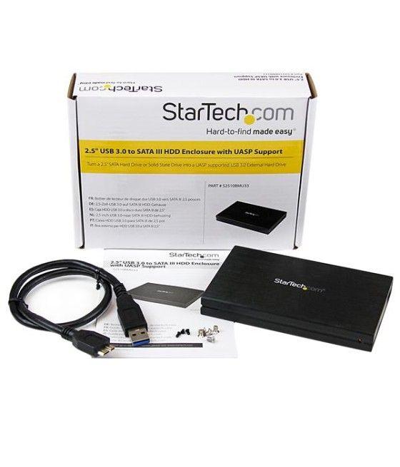 StarTech.com Caja Carcasa de Aluminio USB 3.0 de Disco Duro HDD SATA 3 III 6Gbps de 2,5 Pulgadas Externo con UASP - Imagen 5