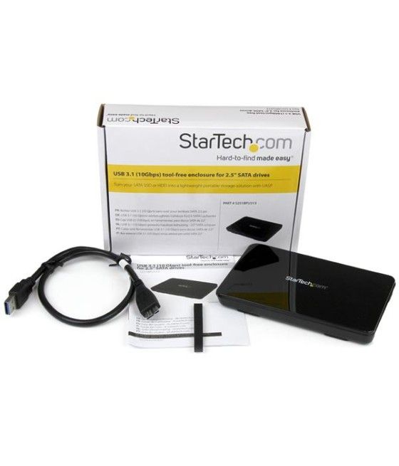 StarTech.com Caja USB 3.1 (10 Gbps) sin herramientas de 2,5 pulgadas SATA III - Imagen 6