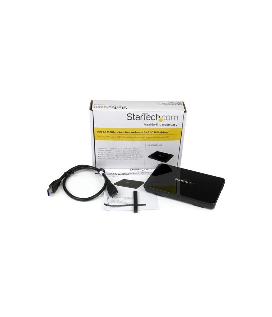 StarTech.com Caja USB 3.1 (10 Gbps) sin herramientas de 2,5 pulgadas SATA III - Imagen 6