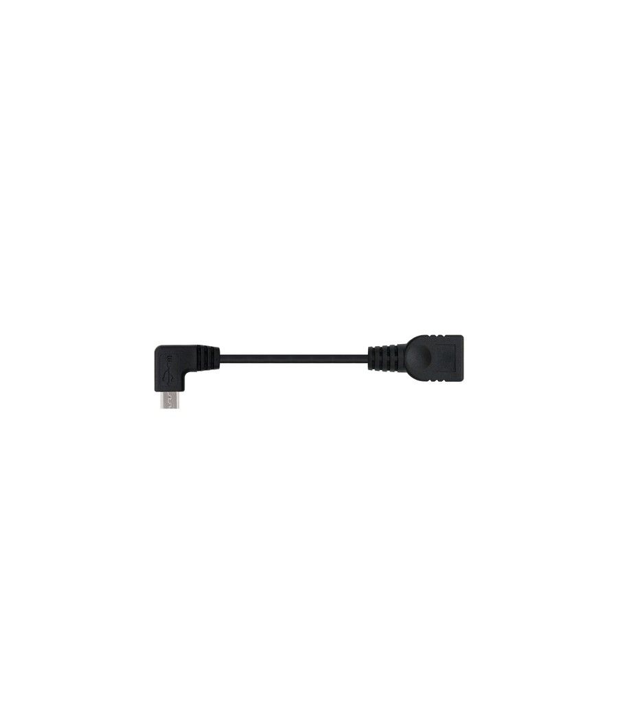Nanocable CABLE USB 2.0 OTG ACODADO, TIPO MICRO B/M-A/H, NEGRO, 15 CM - Imagen 3