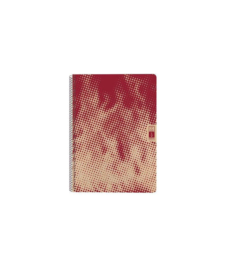 Cuaderno espiral din-a4 reciclado fsc 80 hojas 80g. cuadrícula 5x5. 4 elements - fire escolofi 130100200 pack 5 unidades
