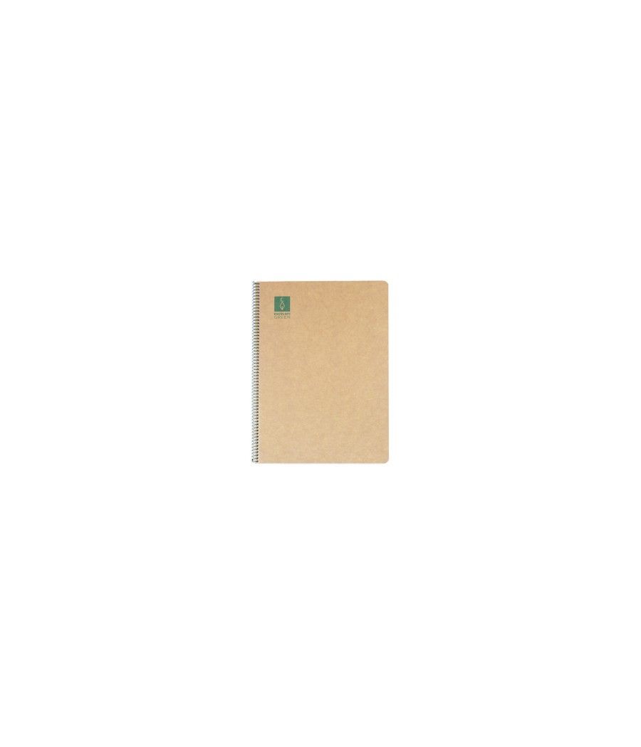 Cuaderno espiral din-a5 reciclado fsc 50 hojas 80g. liso. green escolofi 130210804 pack 5 unidades
