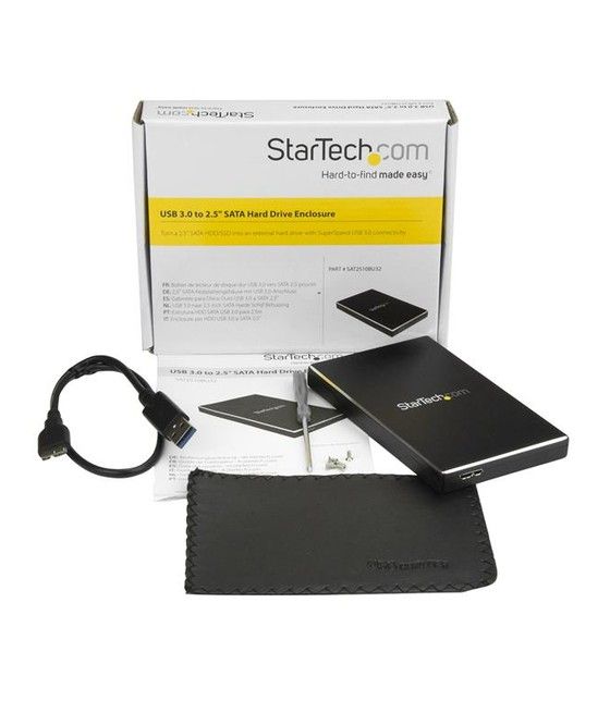 StarTech.com Caja de Disco Duro HDD 2,5" SATA externo USB 3.0 Super Speed - Negro Aluminio - Imagen 4
