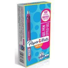 Boligrafo inkjoy gel 600 rt cereza paper mate 1978313 pack 12 unidades