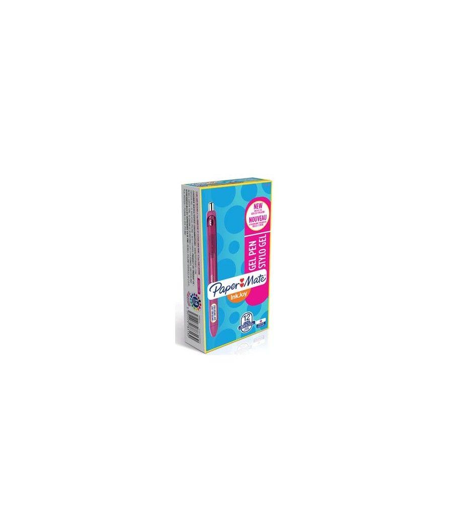 Boligrafo inkjoy gel 600 rt cereza paper mate 1978313 pack 12 unidades