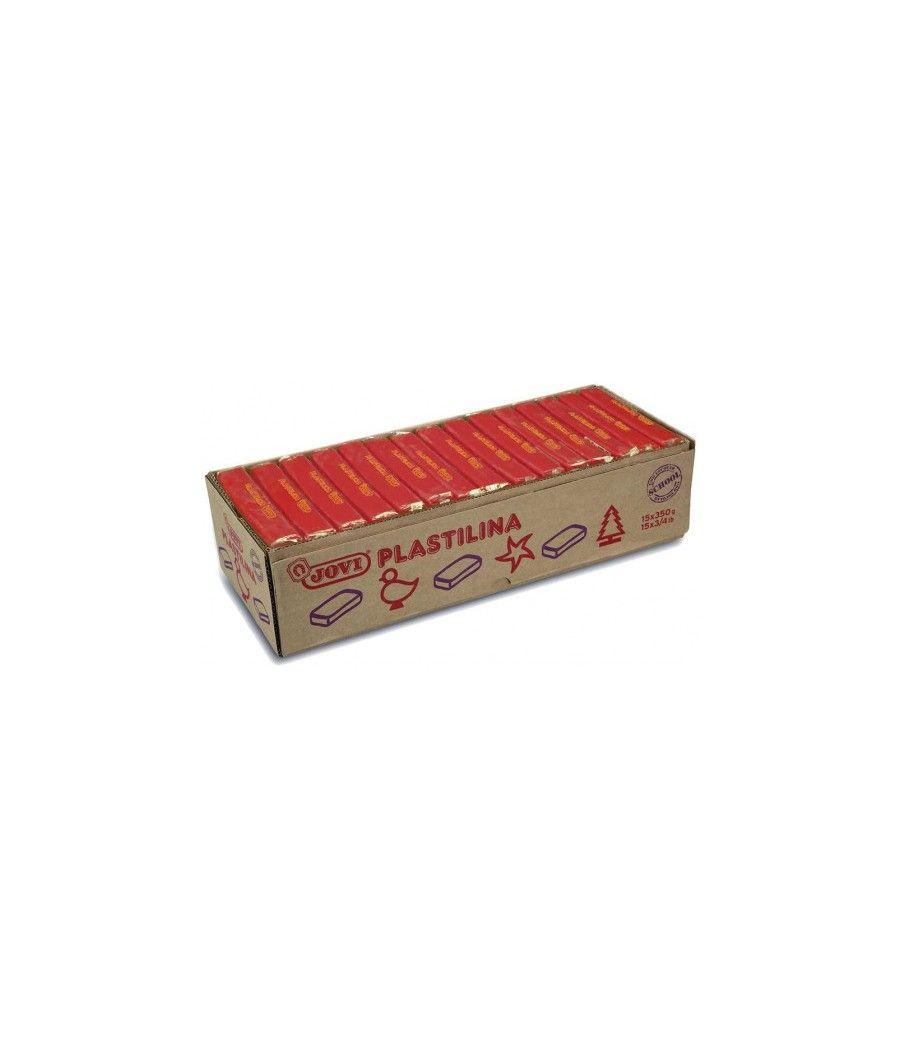 Caja 15 pastillas plastilina 350 g - rojo jovi 7205