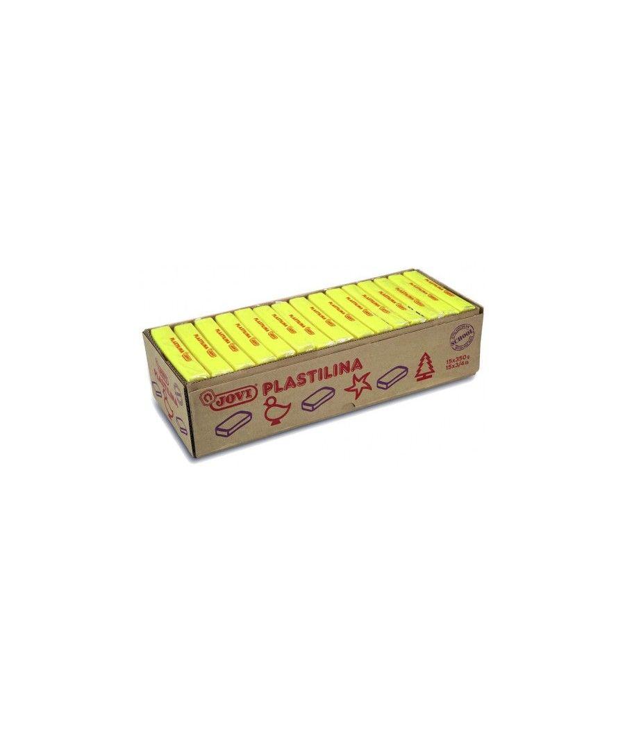 Caja 15 pastillas plastilina 350 g - amarillo oscuro jovi 7203