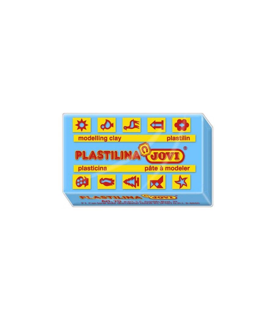 Caja 30 pastillas plastilina 50 g - azul claro jovi 7012