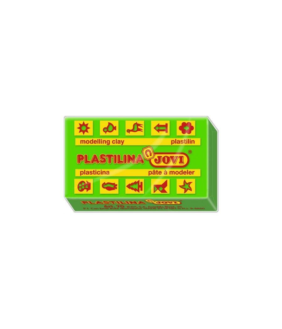 Caja 30 pastillas plastilina 50 g - verde claro jovi 7010