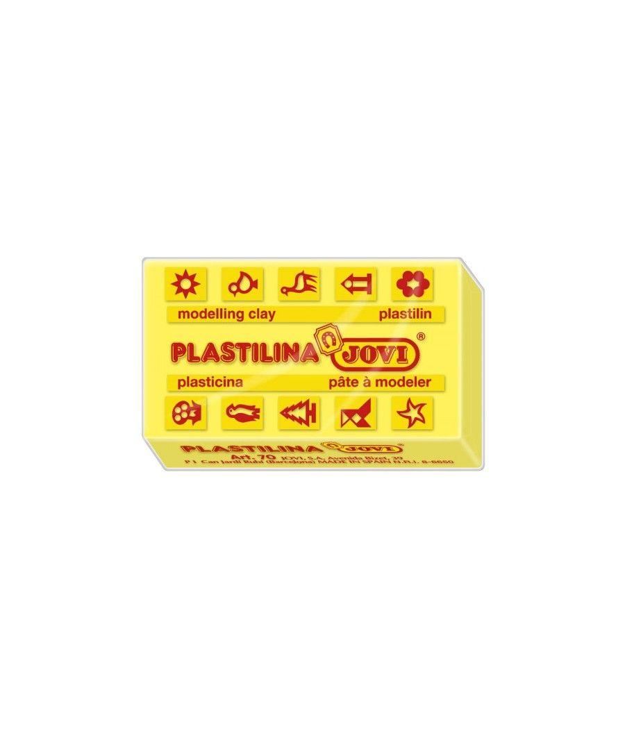 Caja 30 pastillas plastilina 50 g - amarillo jovi 7002