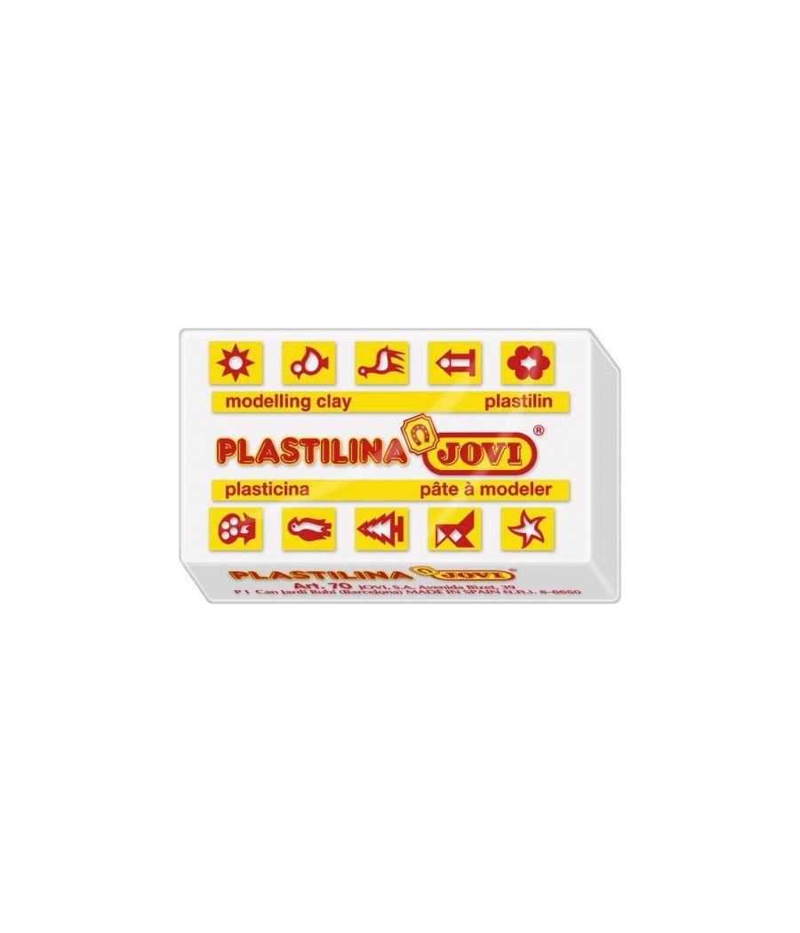 Caja 30 pastillas plastilina 50 g - blanco jovi 7001