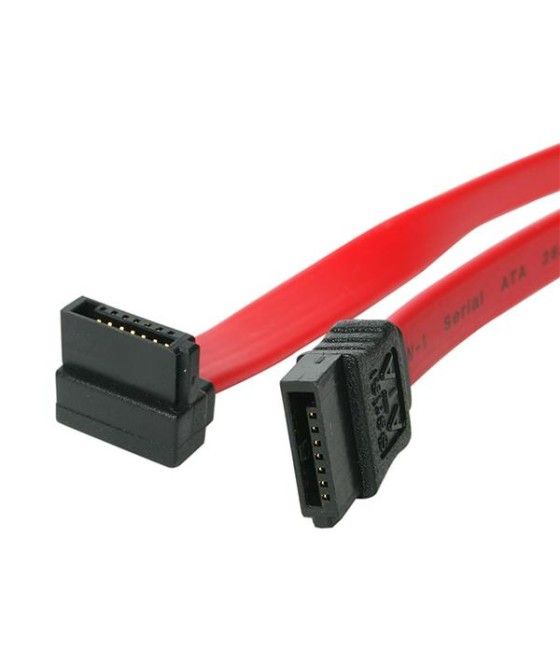StarTech.com Cable SATA 0,45m Acodado en Ángulo Recto - Rojo - 18in Pulgadas Cable Serial ATA - Imagen 2